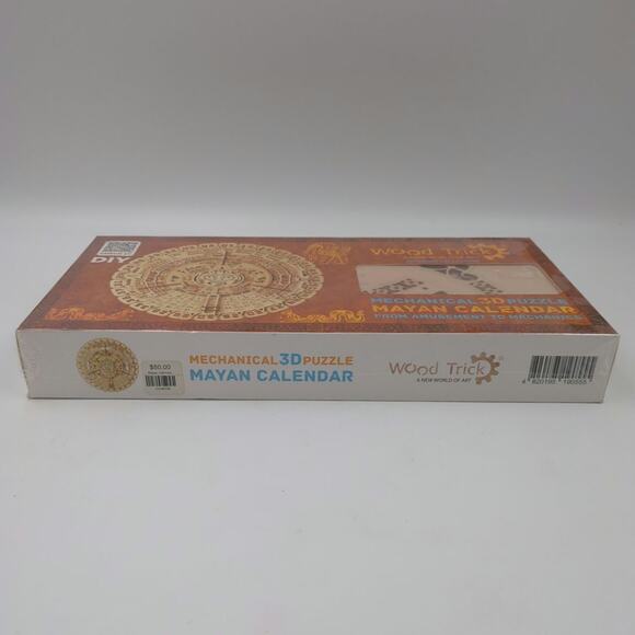 Wood Trick Aztec Mayan Wall Calendar Mechanical 3D Puzzle Self Assembly Decor - Picture 2 of 3